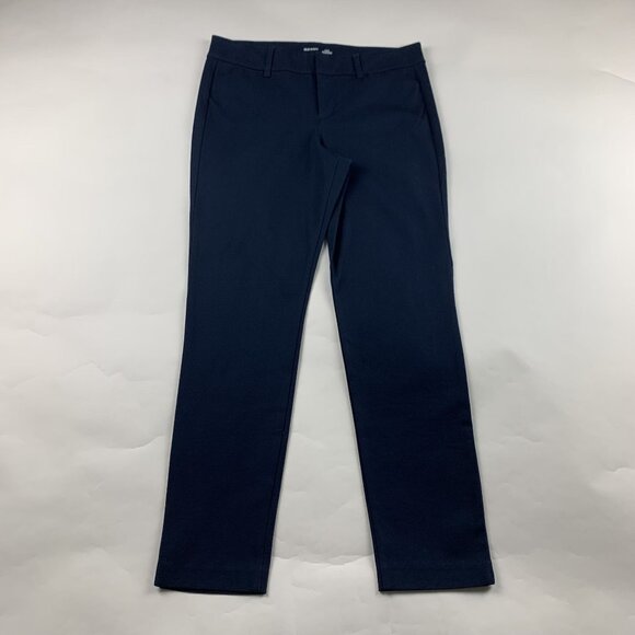 Old Navy Uniform Blue Stretch Canvas High Rise Skinny Pixie Pant 6 - Picture 1 of 7